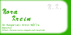 nora krein business card